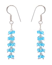 Swiss Blue Topaz Zircon Beads Earrings CE-1013 photo 2