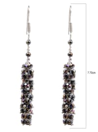 Black Rainbow Iris Metallic Zircon Beads Earrings CE-1014 photo 3