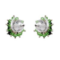 T-Savorite & Black Spinel Zircon Beads Earrings CE-1016 photo 2