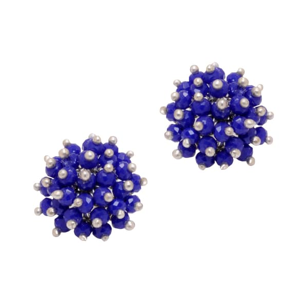 Lapis Lazuli Zircon Beads Earrings CE-1017