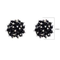 Black Spinel Zircon Beads Earrings CE-1020 photo 4