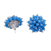 Turquoise Zircon Beads Earrings (Blue) CE-1030 photo 3