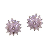 Rose Quartz Zircon Beads Earrings (Studs) CE-1032 photo 1