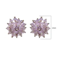 Rose Quartz Zircon Beads Earrings (Studs) CE-1032 photo 3