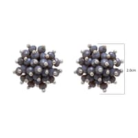Grey Color Corundum Zircon Beads Earrings CE-1035 photo 2