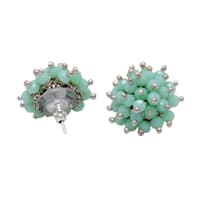Green Aventurine Zircon Beads Earrings CE-1036 photo 2