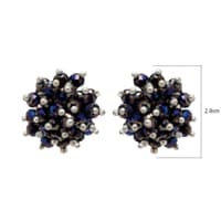 Black Rainbow Iris Metallic Zircon Beads Earrings CE-1042 photo 3