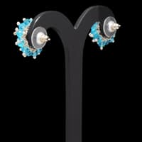 Swiss Blue Topaz Zircon Beads Earrings CE-1043 photo 5