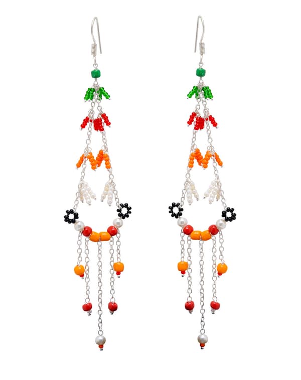 Multi Color Zircon Beads Earrings CE-1046