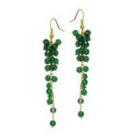 Emerald Green Zircon Beads Earrings CE-1049 photo 1