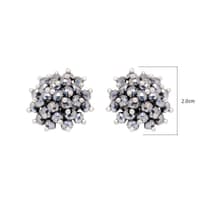 Silver Pyrite Zircon Beads Earrings (Tops) CE-1051 photo 5