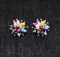Multi Color Stone Zircon Beads Earrings (Multicolor) CE-1052 photo 5