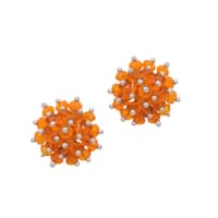 Mandarin Garnet Zircon Beads Earrings CE-1054 photo 1
