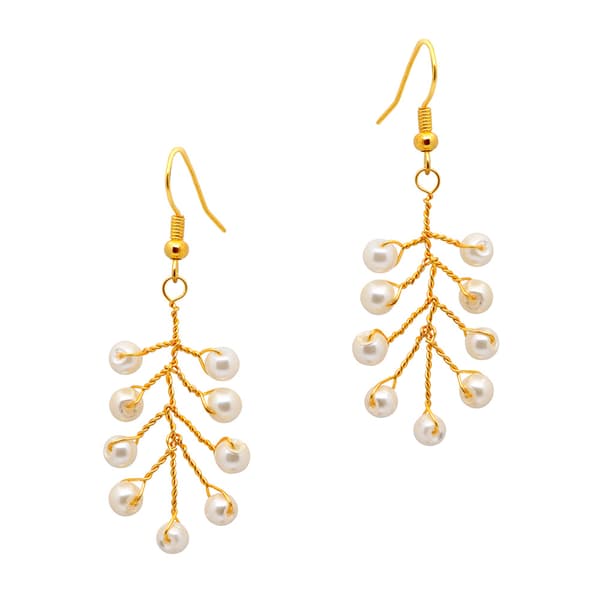 Pearl Zircon Beads Earrings CE-1067