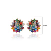 Multi Color Stone Zircon Beads Earrings (Studs) CE-1070 photo 5