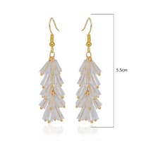 Rock-Crystal Faceted Drop Zircon Beads Earrings CE-1073 photo 4