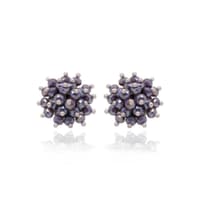 Chalcedony Zircon Beads Earrings (Studs) CE-1075 photo 1