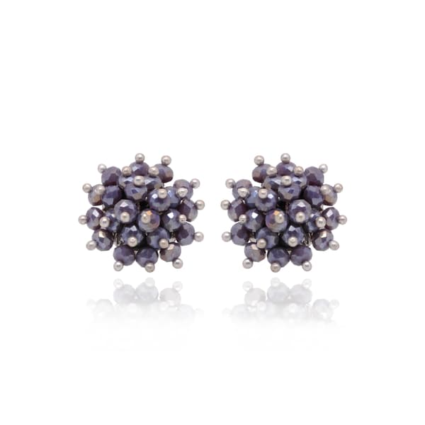 Chalcedony Zircon Beads Earrings (Studs) CE-1075