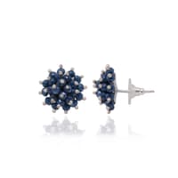 Blue Sapphire Zircon Beads Earrings (Tops) CE-1076 photo 2