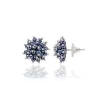 Black Pyrite Zircon Beads Earrings CE-1078 photo 2