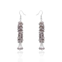 Grey Chalcedony Color Zircon Bead Earrings CE-1083 photo 1