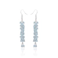 Aquamarine Color Zircon Bead Earrings CE-1084 photo 1