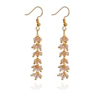 Rose Quartz Zircon Beads Earrings (Studs) CE-1105 photo 2