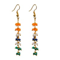 Multi Color Zircon Beads Dangle Drop Style Earrings CE-1118 photo 1