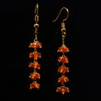 Mandarina Garnet Zircon Beads Dangle Style Earrings CE-1122 photo 3