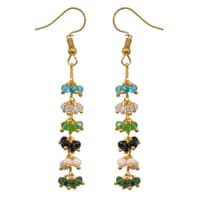 Multi Color Zircon Beads Dangle Drop Style Earrings CE-1149 photo 2