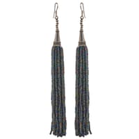 Peacock Neck Color Zircon Beads Dangle Drop Style Earrings CE-1157 photo 2