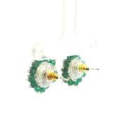 Emerald Green Color Zircon Beads Studs CE-1176 photo 3