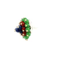 Emerald Ruby Sapphire Zircon Beads Earrings CE-1186 photo 2