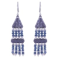 Blue Sapphire Color Zircon Necklace Set For Women-Cn1006 photo 2