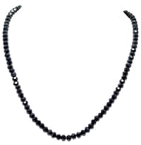 Black Spinel Color Zircon Necklace With Silver Clasp For Women -Cn1007 photo 1