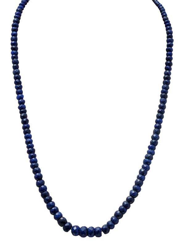 Blue Sapphire Gemstone Beads Necklace NP1009