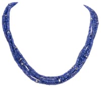 72 Inches Long Natural Blue Sapphire Faceted Bead Necklace NP1052 photo 1