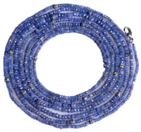 72 Inches Long Natural Blue Sapphire Faceted Bead Necklace NP1052 photo 2