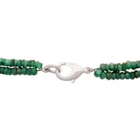 2 Layers of Natural Emerald Gemstone Round Faceted Beads Strand NP1078 photo 5