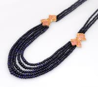 Natural Sapphire Beads Necklace Earrings & Bracelet NP1094 photo 3