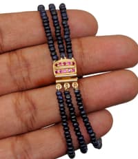 Natural Sapphire Beads Necklace Earrings & Bracelet NP1094 photo 9