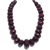 Ruby Gemstone Round Faceted Beads Strand NP1127 photo 1