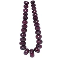 Ruby Gemstone Round Faceted Beads Strand NP1127 photo 2