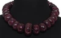 Ruby Gemstone Round Faceted Beads Strand NP1127 photo 3
