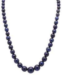 African Blue Sapphire Gemstone Round Smooth Ball Shape Beads NP1129 photo 1