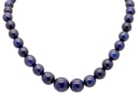 African Blue Sapphire Gemstone Round Smooth Ball Shape Beads NP1129 photo 2