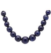African Blue Sapphire Gemstone Round Smooth Ball Shape Beads NP1129 photo 3