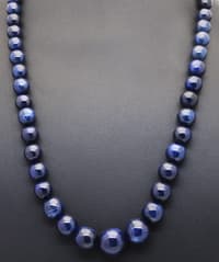 African Blue Sapphire Gemstone Round Smooth Ball Shape Beads NP1129 photo 4