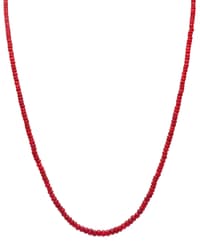 Ruby Gemstone Round Smooth Beads String NP1145 photo 1
