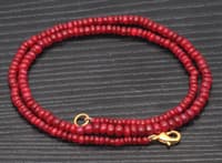 Ruby Gemstone Round Smooth Beads String NP1145 photo 3